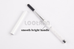 Private Label Retractable Cosmetics Mascara Makeup Brush Silicone Head Eyelash Extension Brush With Cap