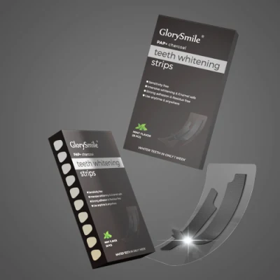 Professional CE Certificated Private Label Pap Natural Charcoal 5D Advanced Teeth Whitening Strips