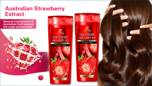 ROUSHUN Hair Shampoo and Conditioner Strawberry Natural Apple Adults Female 400ml with ISO22716,GMPC Certification