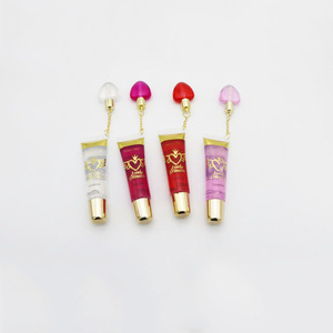 Small Cute Transparent Lip Balm Squeeze Tube Liquid Moisturizing Waterproof Magic Clear Pendant Shiny Lip Gloss