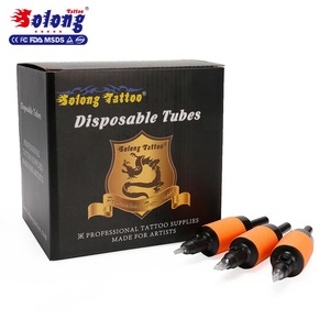 Solong Disposable Tattoo Tube Clear Tips 1 Inch Disposable Tattoo Grips