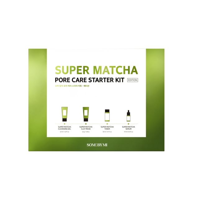(SOME BY MI) SUPER MATCHA PORE CARE STARTER KIT (4 pcs)