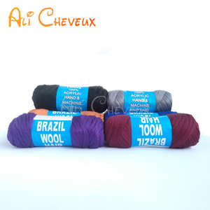Synthetic hair for dolls, brazil wool hair, synthetic hair weave