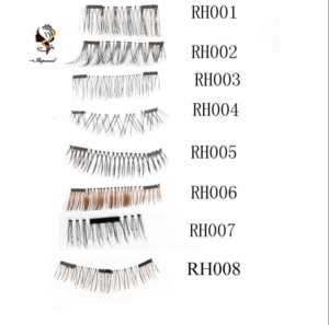 Top Quality 3D magnetic false eyelashes,Double Magnets Silk Lash magnetic lashes