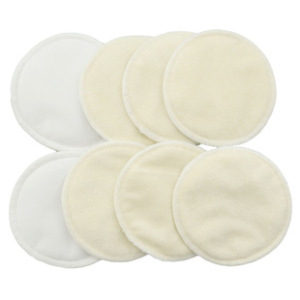 Washable facial  reusable bamboo cotton face pads pack with cotton mesh bag