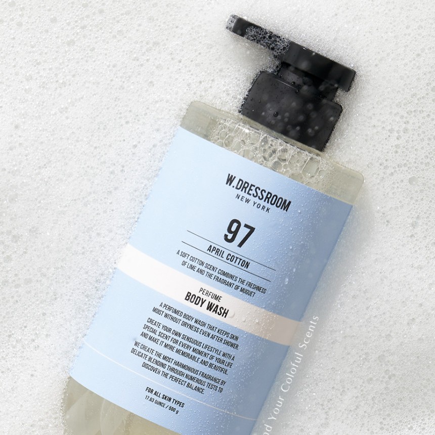 (W.DRESSROOM) Jojoba Oil Perfume Body Wash [No. 97 April Cotton] 500g