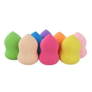 Wholesale 7 Color Gourd Beauty Puffs With Packaging Private Label Microfiber Sponge Makeup Puff