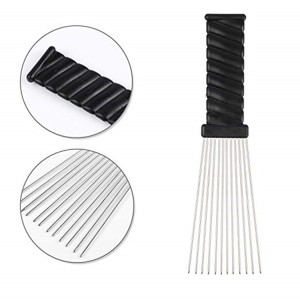 Wholesale Black metal Afro Comb Hair Pick Combs African American Hairdressing Tool