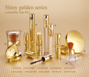 wholesale gold modern empty cosmetic packaging Makeup Kits cosmetic set