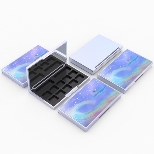 14.7ML Mini Unique Design 12-Color ABS Empty Eyeshadow Palette Compact Case