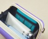 Customized 7'' Inch Purple Color ABS Hard Shell Women's Overnight Makeup Case Toiletry Bag