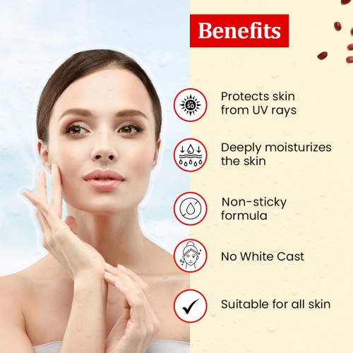 TNW-The Natural Wash Sun Defence with SPF 50 | Protects Skin from Sun Damage & UV Rays | No White Cast | Suitable for All Skin Types