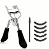 Professional Eyelash Curler Set with Replacement Pads & Mascara Brushes – Ergonomic Design for Effortless Curling