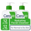 CeraVe Hydrating Facial Cleanser, Normal to Dry Skin (12 fl. oz., 2 pk.)