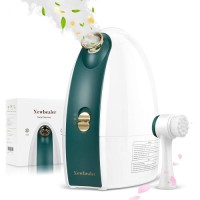 Newbealer Facial Steamer 3-in-1 Nano Ionic Face Humidifier with Hot and Cold Mist - Home Facial Spa with Aromatherapy Design for Women Men - Sinuses Moisturizing Cleansing Pores Skin Care