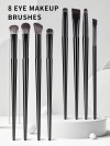 Custom Eye Makeup Brush Set 8PCS – Eyeshadow, Blending, Eyeliner Brushes, Wholesale Private Label Supplier