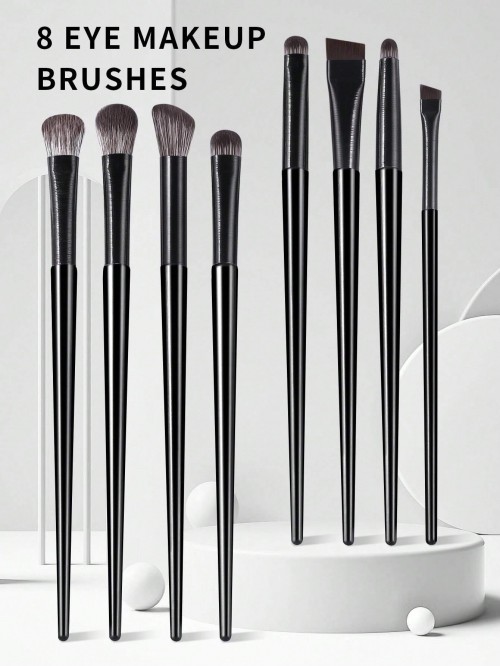 Custom Eye Makeup Brush Set 8PCS – Eyeshadow, Blending, Eyeliner Brushes, Wholesale Private Label Supplier