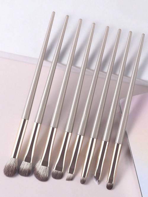 Custom Eye Makeup Brush Set 8PCS – Eyeshadow, Blending, Eyeliner Brushes, Wholesale Private Label Supplier