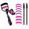 Professional Eyelash Curler Set with Replacement Pads & Mascara Brushes – Ergonomic Design for Effortless Curling