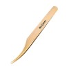 Eyelash Extension Tweezers Set Tweezer for 2D-6D Volume Individual False Lashes Extension Case-Golden (Curved Tweezer)