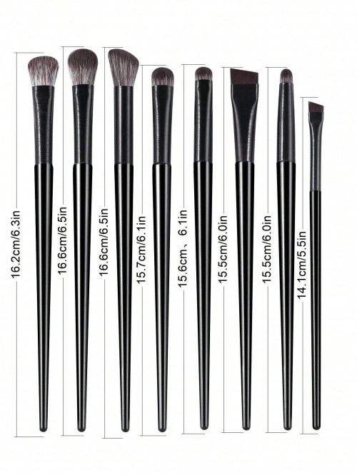 Custom Eye Makeup Brush Set 8PCS – Eyeshadow, Blending, Eyeliner Brushes, Wholesale Private Label Supplier