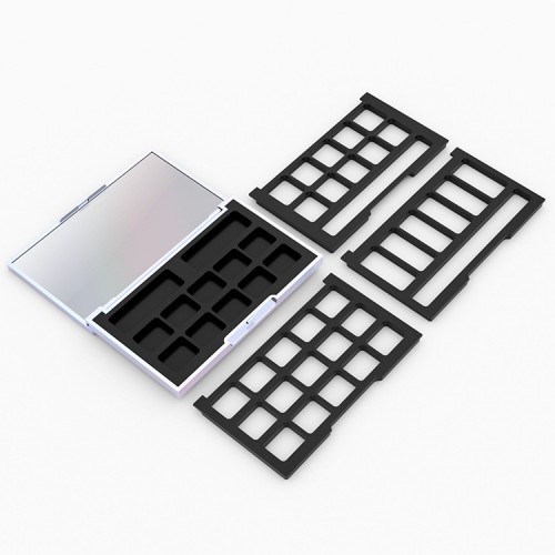 14.7ML Mini Unique Design 12-Color ABS Empty Eyeshadow Palette Compact Case