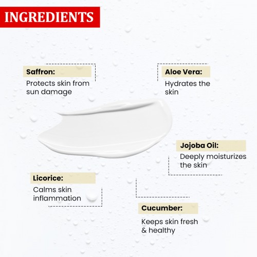 TNW-The Natural Wash Sun Defence with SPF 50 | Protects Skin from Sun Damage & UV Rays | No White Cast | Suitable for All Skin Types
