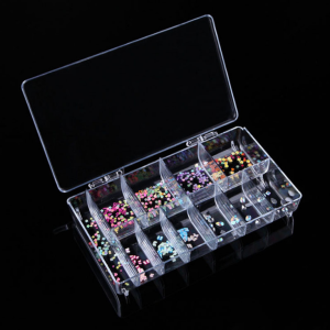 11 Grids Nail Art Box Empty Divided Transparent Case Nail Tips Storage False Nail Box