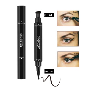 2 in one pen black ink eyeliner stamp and liquid eyeliner pen waterproof