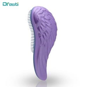 2019 New Beauty Queen Luxury Hot Rosa Export Custom Smooth Teasing Detangling Ladies Angel Wings Hair Brush With Logo