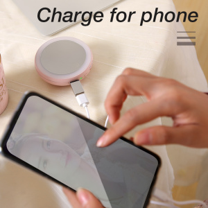 2021 high quality size led mirror small mini pocket mirror with led mini mirror pocket