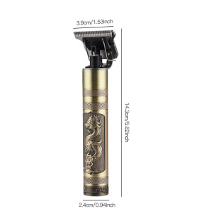 2021 New Arrival Salon Household Recommendation USB Cordless Gold Dragon Professional Hair Trimmer
