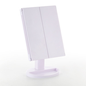 22 LEDs Touch Screen Light Makeup Mirror 3 Folding Magnifying Mirrors Table Desktop Makeup Vanity Mirror