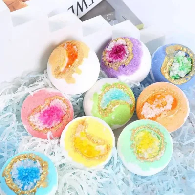 Bath Foam Fizzies Luxury Summer Tiny Crystal Bath Bomb Colorant Set New Form Bath Bombs Gift