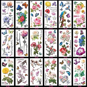 Beautiful Body Art For Women Teens Girls Flower Waterproof Temporary Tattoos Sticker