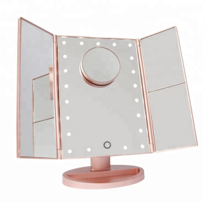 Beauty Rechargeable Custom Logo 20 LED Lighted Cosmetic Makeup Mirror With Light