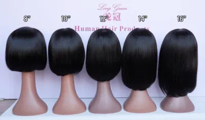 Best Selling Factory Wholesale Unprocessed Virgin Natural Human Hair Bob 13X4 Transparent HD Lace Front Wigs for Black Woman