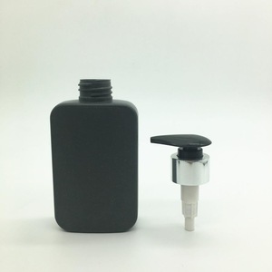Black 200ml Plastic HDPE liquid lotion shampoo face gel bottle with pump dispenser packaging cosmetics