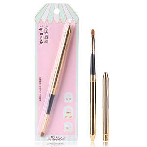 Cosmetic manufacturers soft make up brush wholesale rose gold handle lip brush makeup