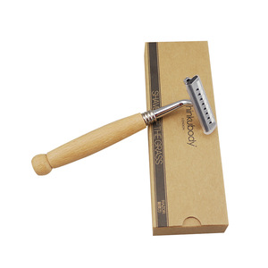 Eco-Friendly Bamboo handle Safety Razor Twin Blade wholesale