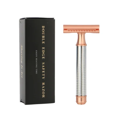 Eco Friendly Reusable Metal Safety Razors Rose Gold Double Edge Safety Razor