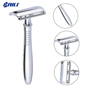 Elegant Long Handled Metal Double Edge Safety Razor