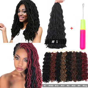 Faux Locs Curly Wavy Braiding Hair 24S Crochet Braids Hair Dreadlocks Locs Hair Extension