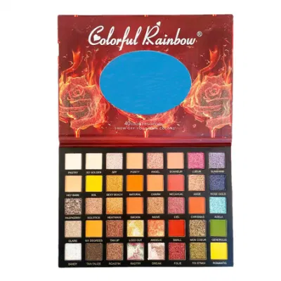 Flame 40 Color Eye Shadow Plate Rose Stage Makeup