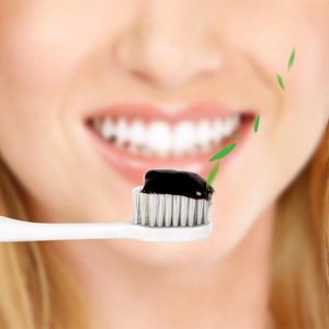 Free sample organic natural black crystal activated bamboo charcoal teeth whitening toothpaste