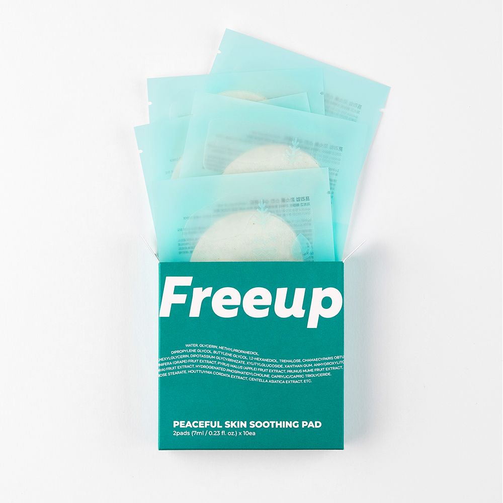Freeup Peaceful Skin Soothing Pad (Portable / Pack of 10) / CICA Calming (CPNP, FDA)