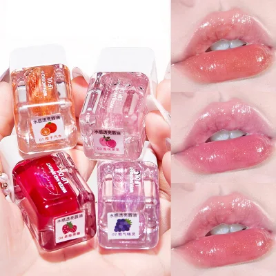 Fruit Flavor Liquid Lip Glaze Waterproof Lasting Transparent Makeup Lip Glaze