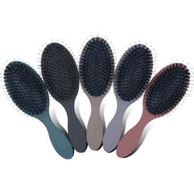 Hair Care Brush Detangling Massage ABS Hair Brush Paddle Cushion Nylon Boar Bristle Hair Brush