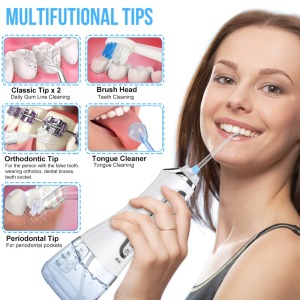 Household Electric Water Flosser Jet Waterproof 300ML Dental Flosser Teeth Whitening Oral Irrigator