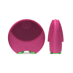 IPX7 Waterproof HandheldElectric Sonic Vibrating Deep Cleansing  Silicone Facial Cleansing Brush